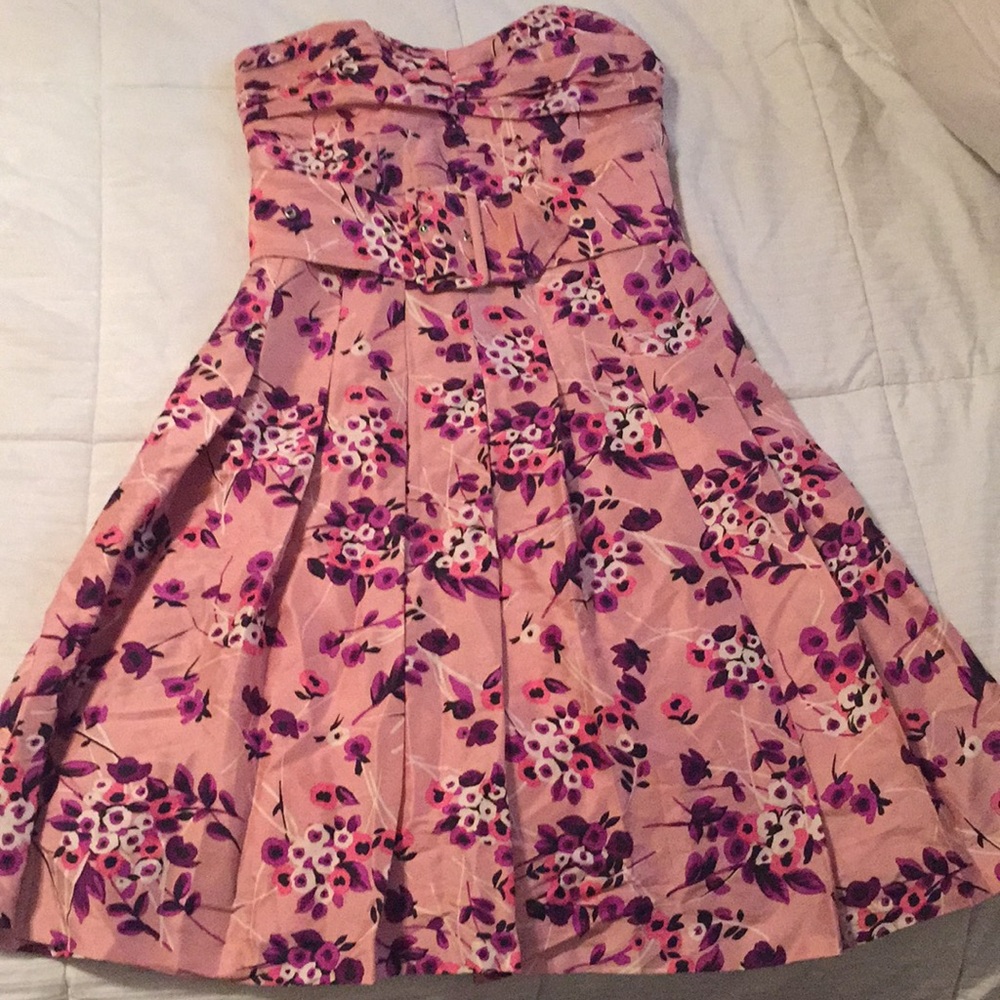 Express exposed zipper floral dress